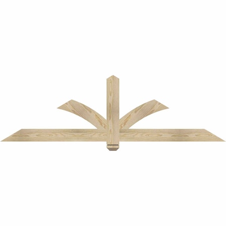 Ekena Millwork Redmond Rough Sawn Timber Gable Bracket, Douglas Fir, 72"W x 21"H x 2"D x 4"F, 7/12 Pitch GBW072X21X0204RED00RDF